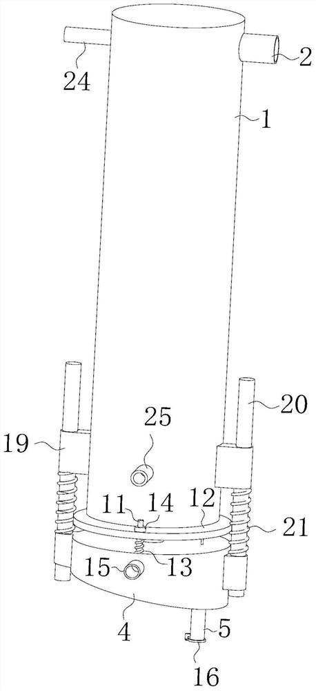 Anti-blocking gas-water separator capable of automatically dehydrating based on ship equipment