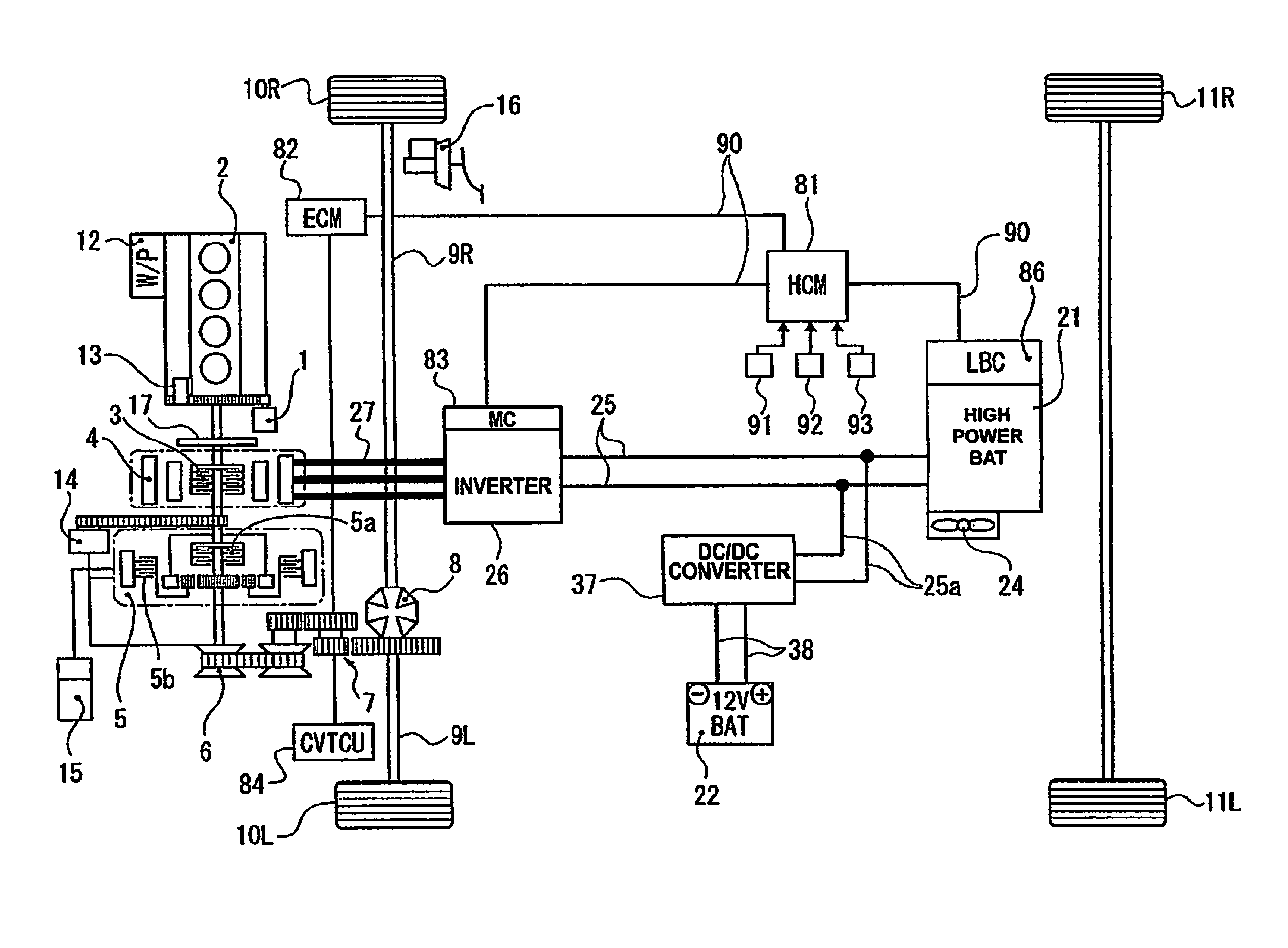 Hybrid vehicle control device