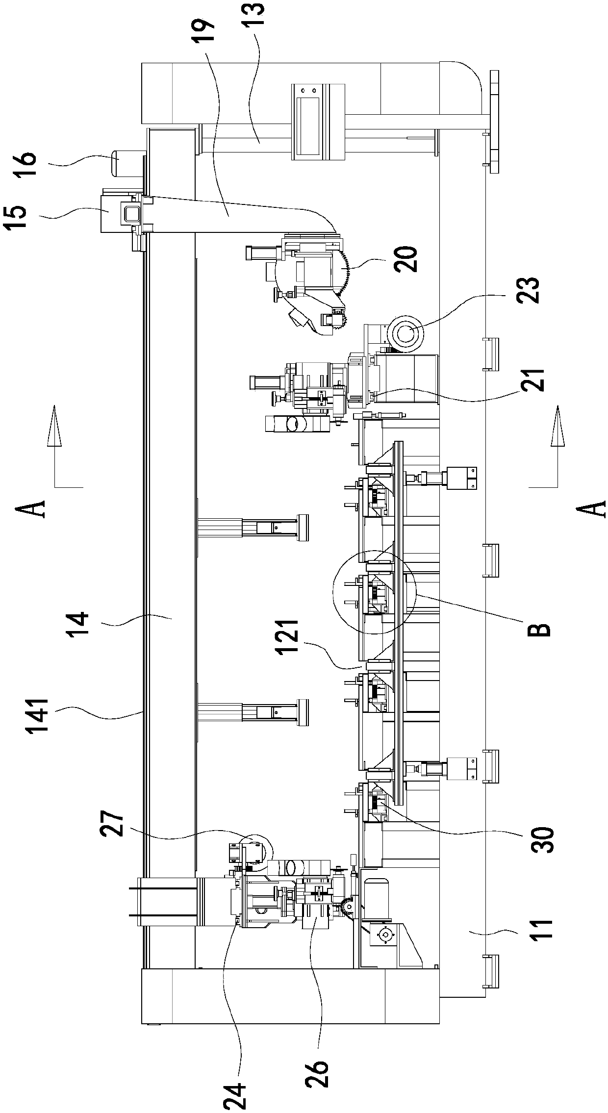 Woodworking four-edge cutting machine