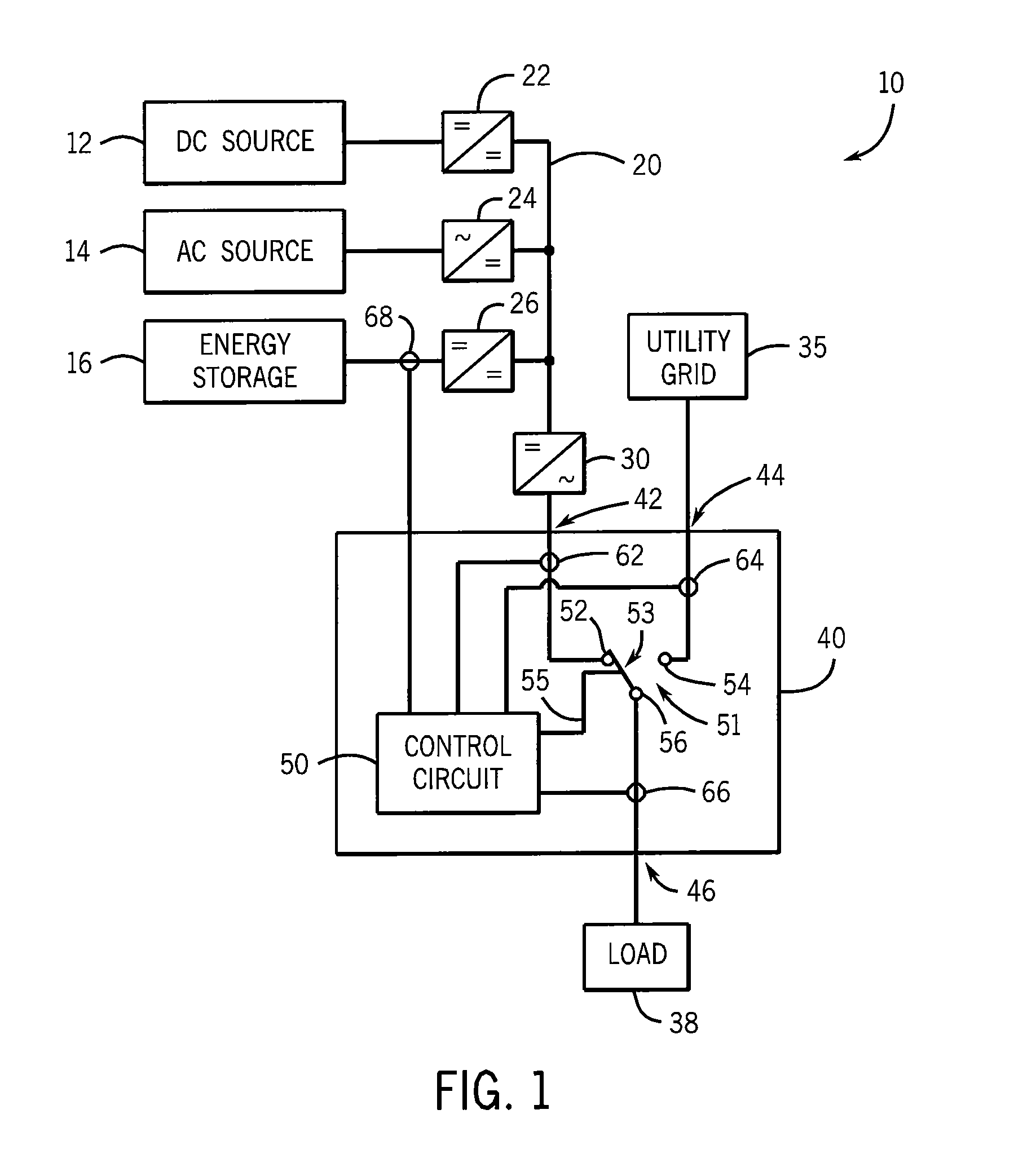 Transfer switch for automatically switching between alternative energy source and utility grid