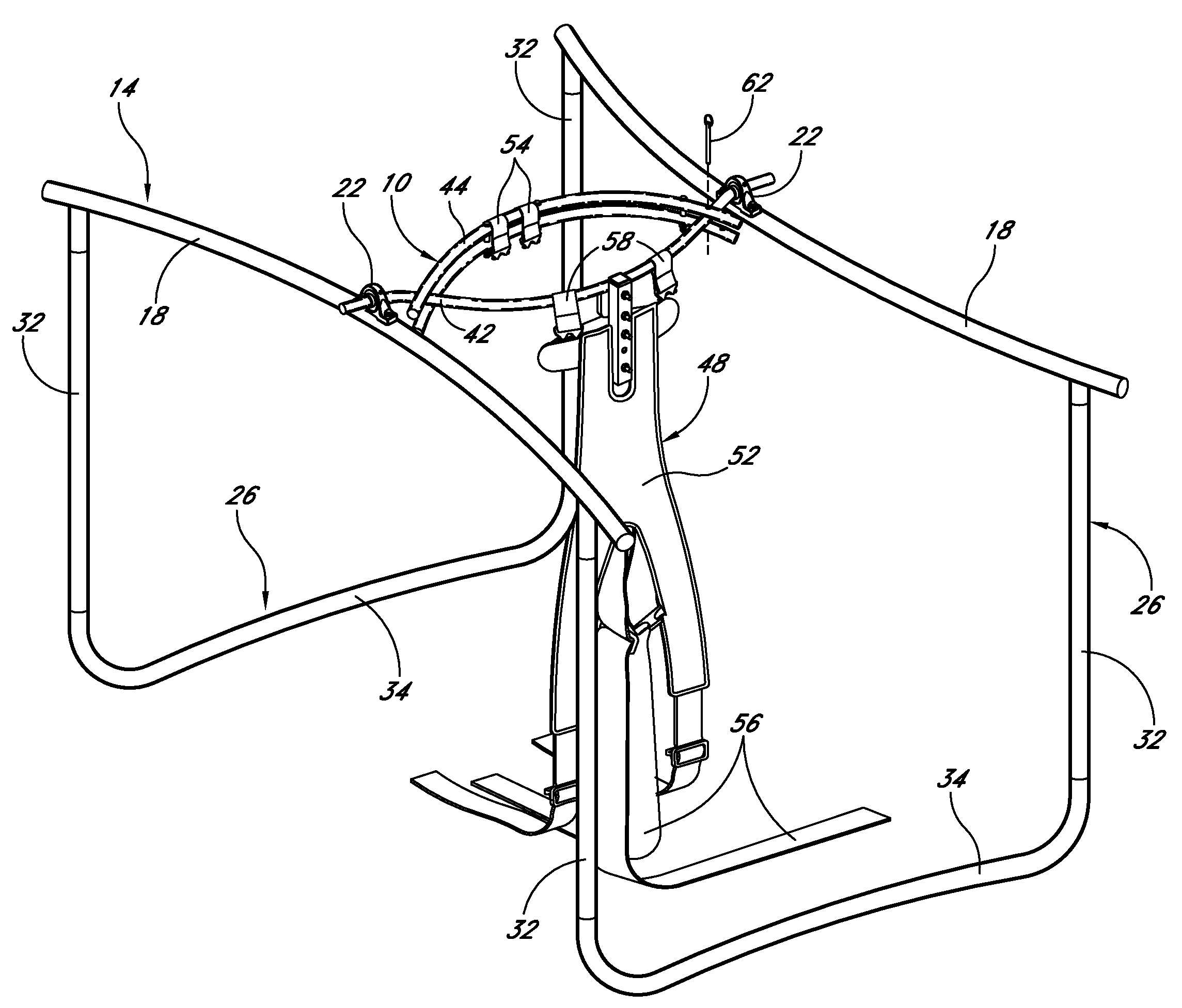 Acrobatic and gymnastic spotting apparatus