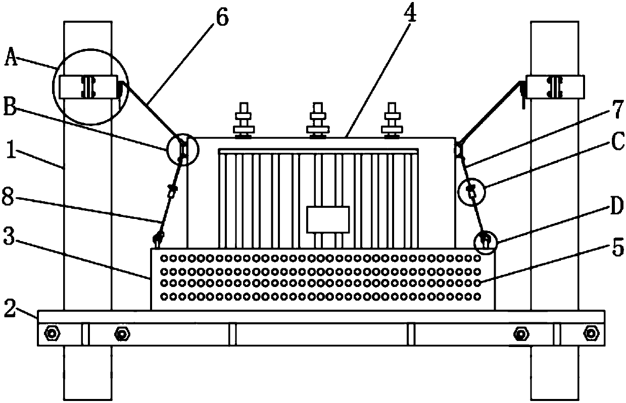 Oil immersed transformer convenient to disassemble and install