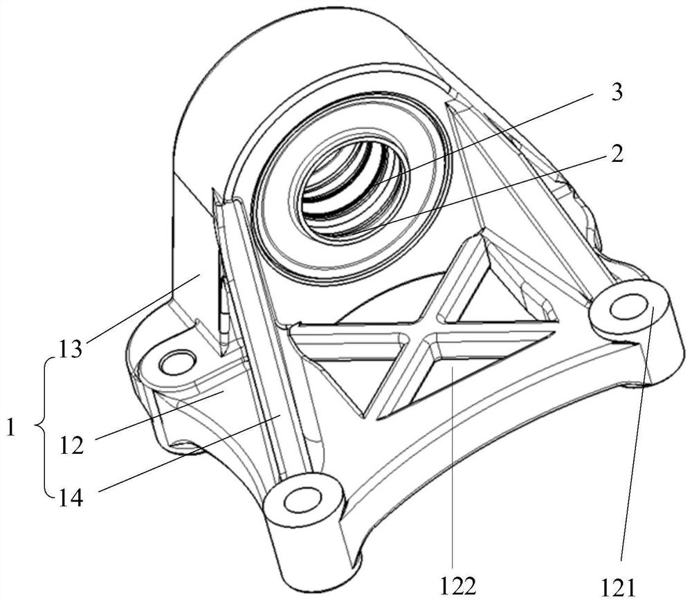 Fixing support of automobile driving shaft