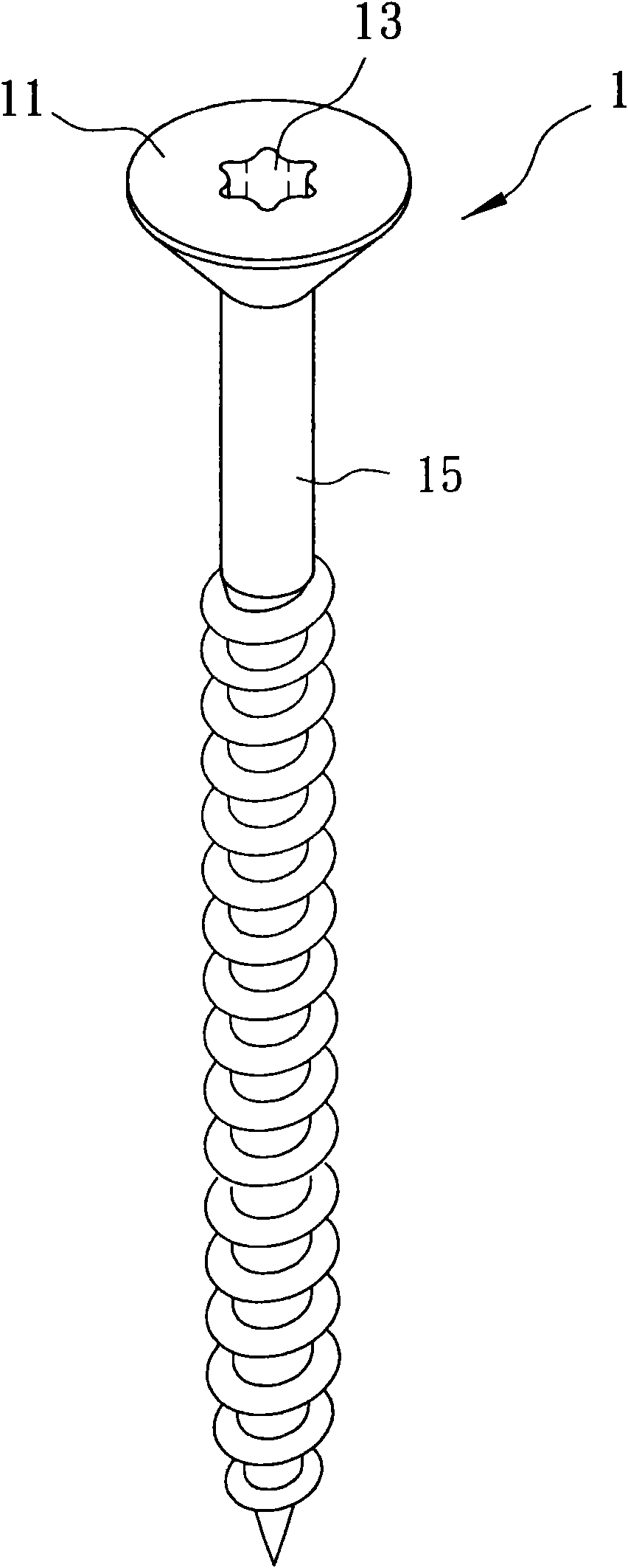 Hexagonal irregularly-shaped hole screw