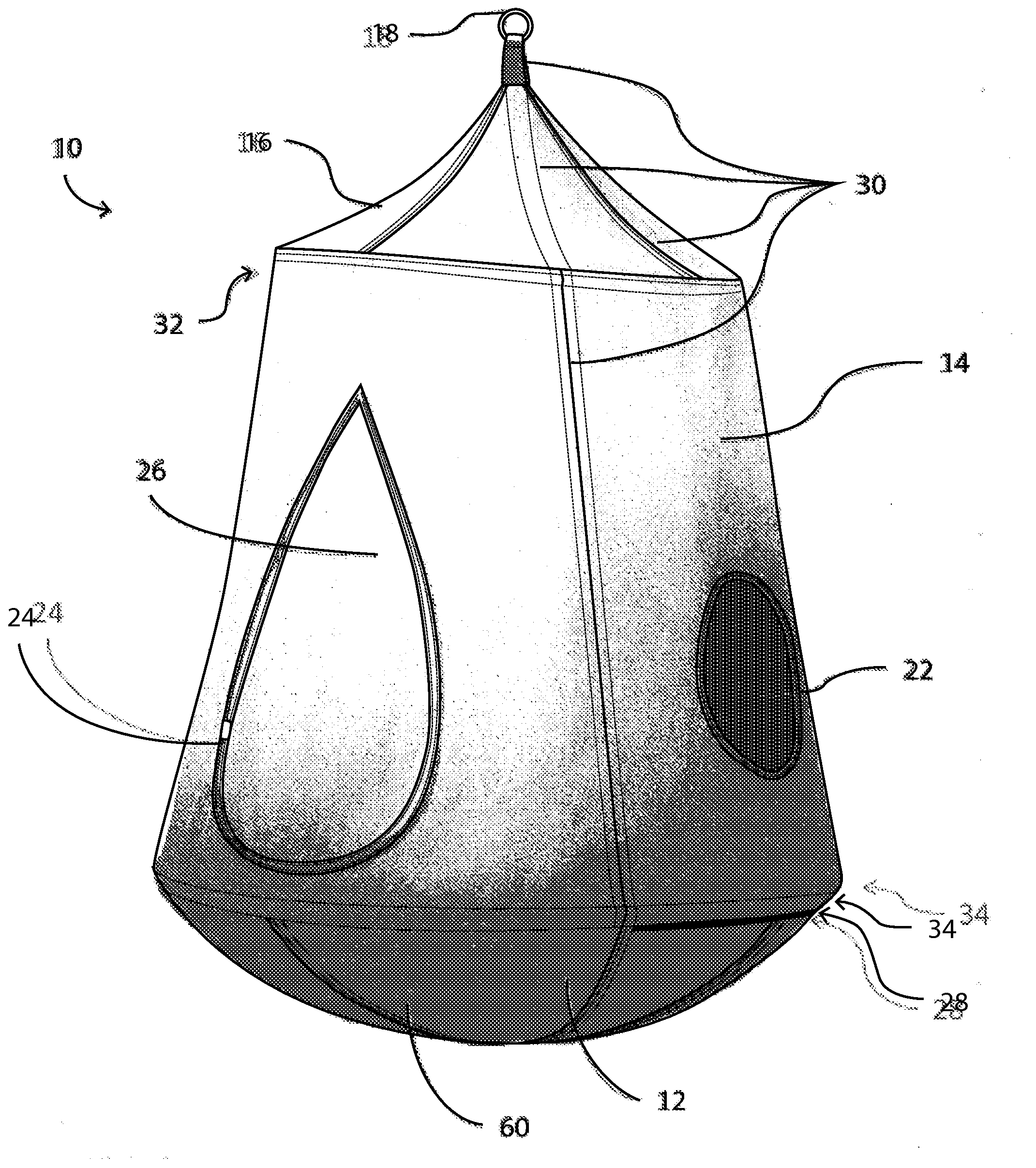 Suspended play structure