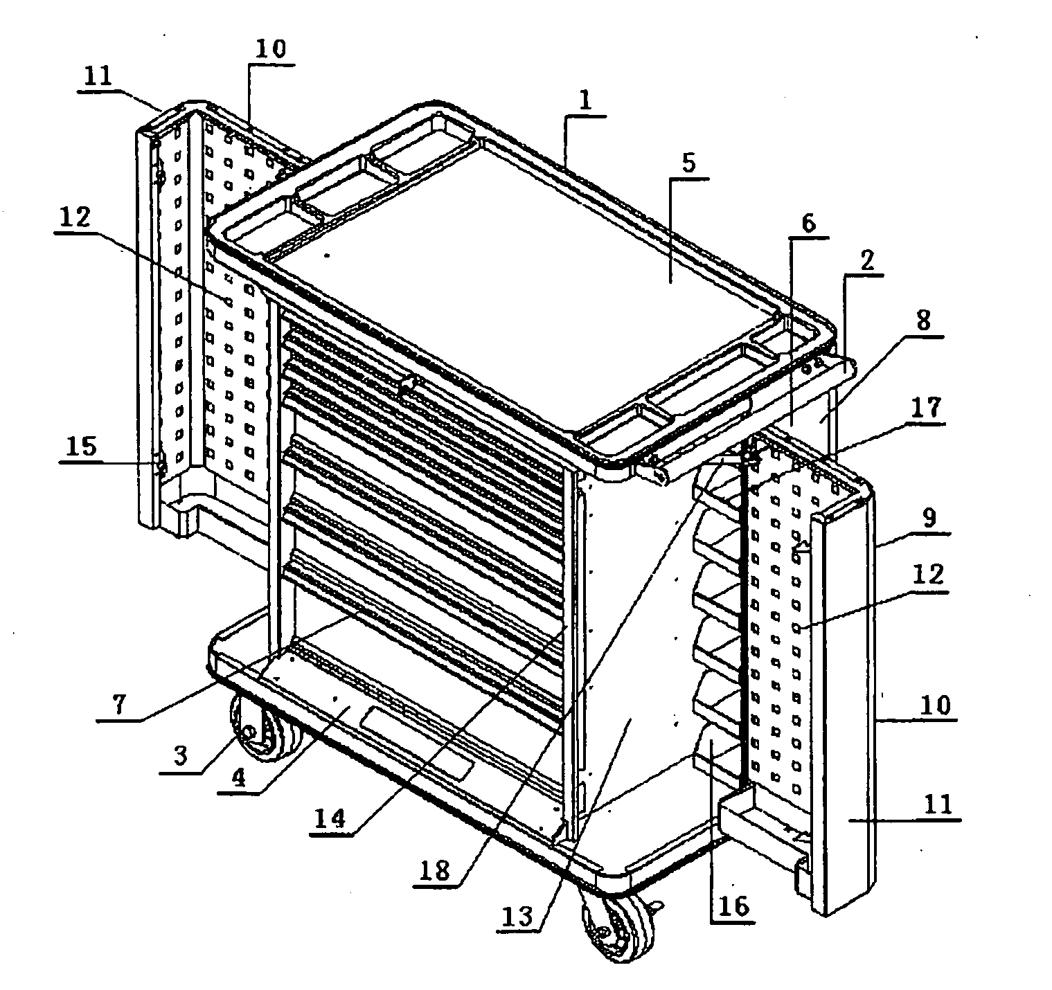 Multi-function tool box with side doors