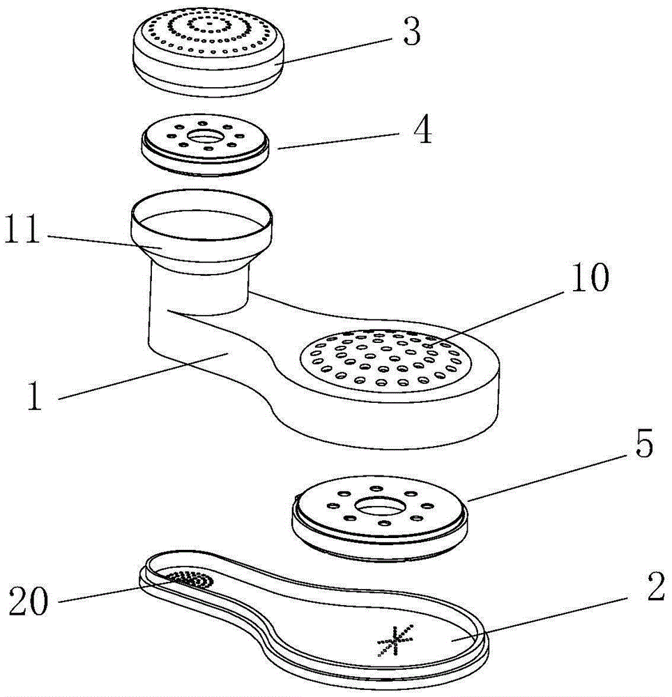 Acoustic wave vibration loudspeaker and massage health-care earphone with acoustic wave vibration loudspeaker