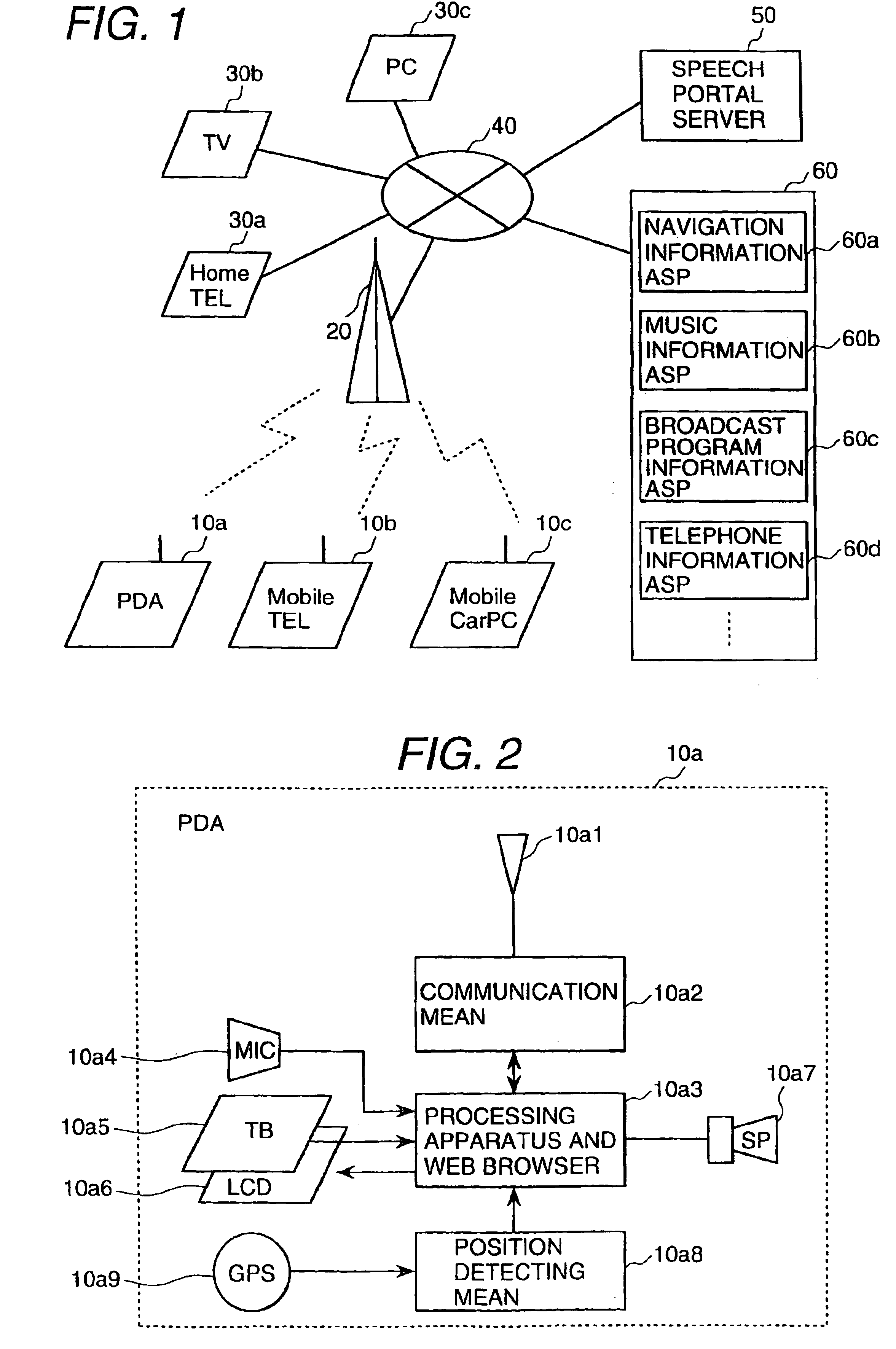 Speech input system, speech portal server, and speech input terminal