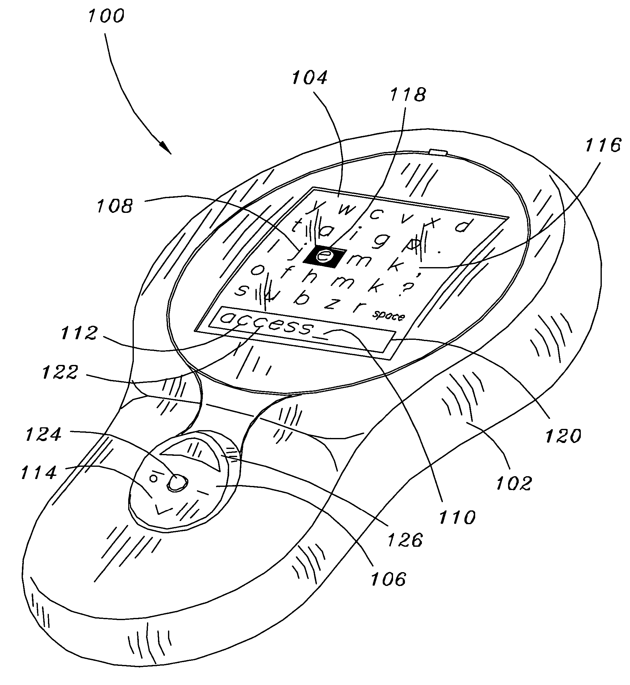 Hand-held communication device having navigation key-based predictive text entry