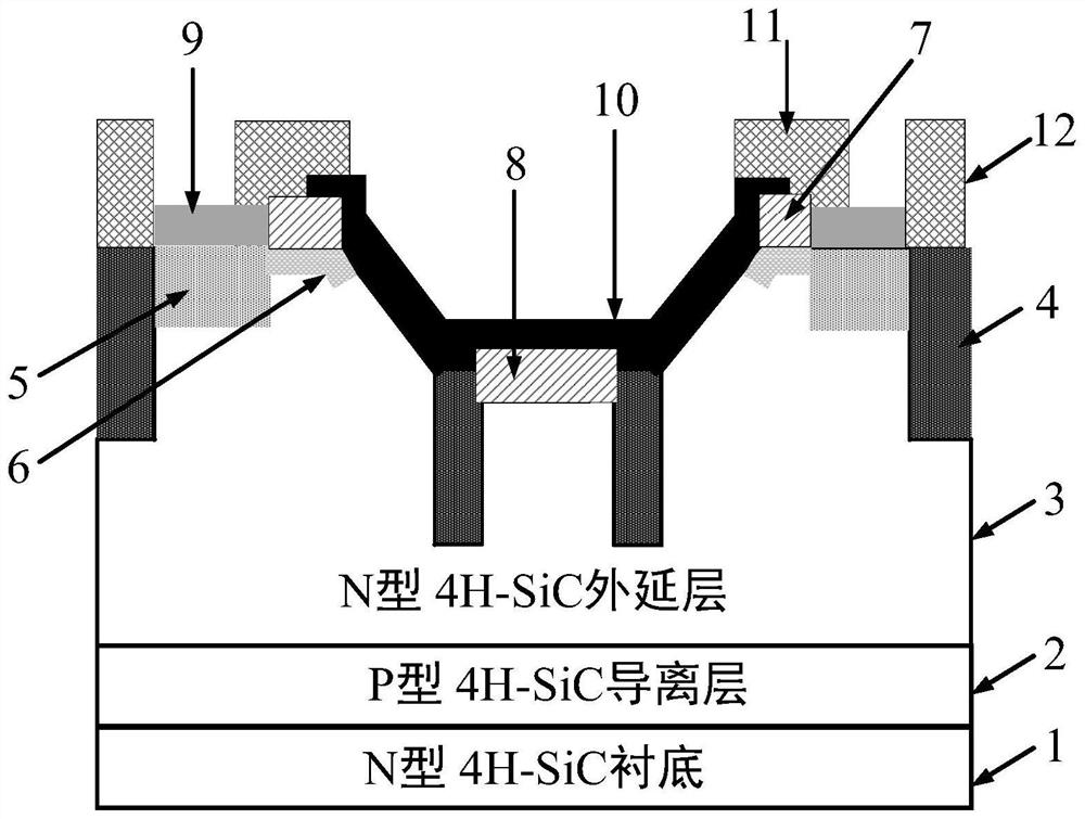 SiC Schottky power diode and preparation method thereof