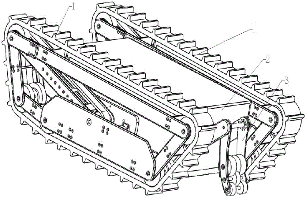 Six-bar adaptive crawler robot