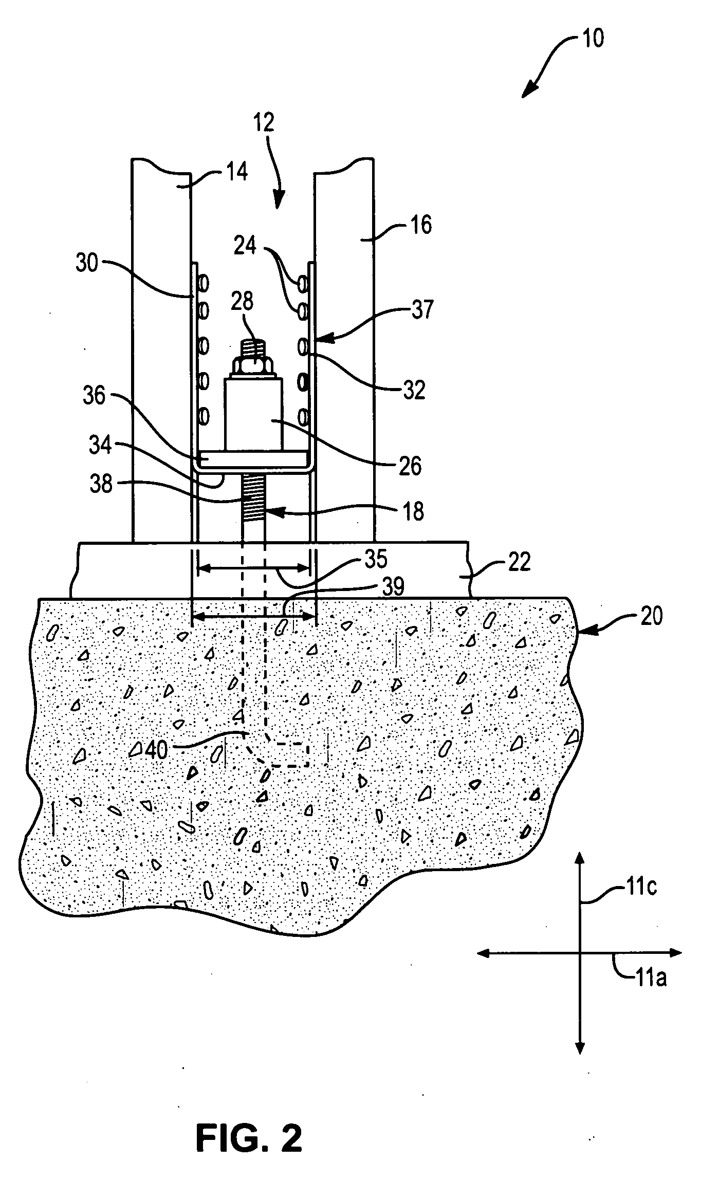 Balanced, multi-stud hold-down