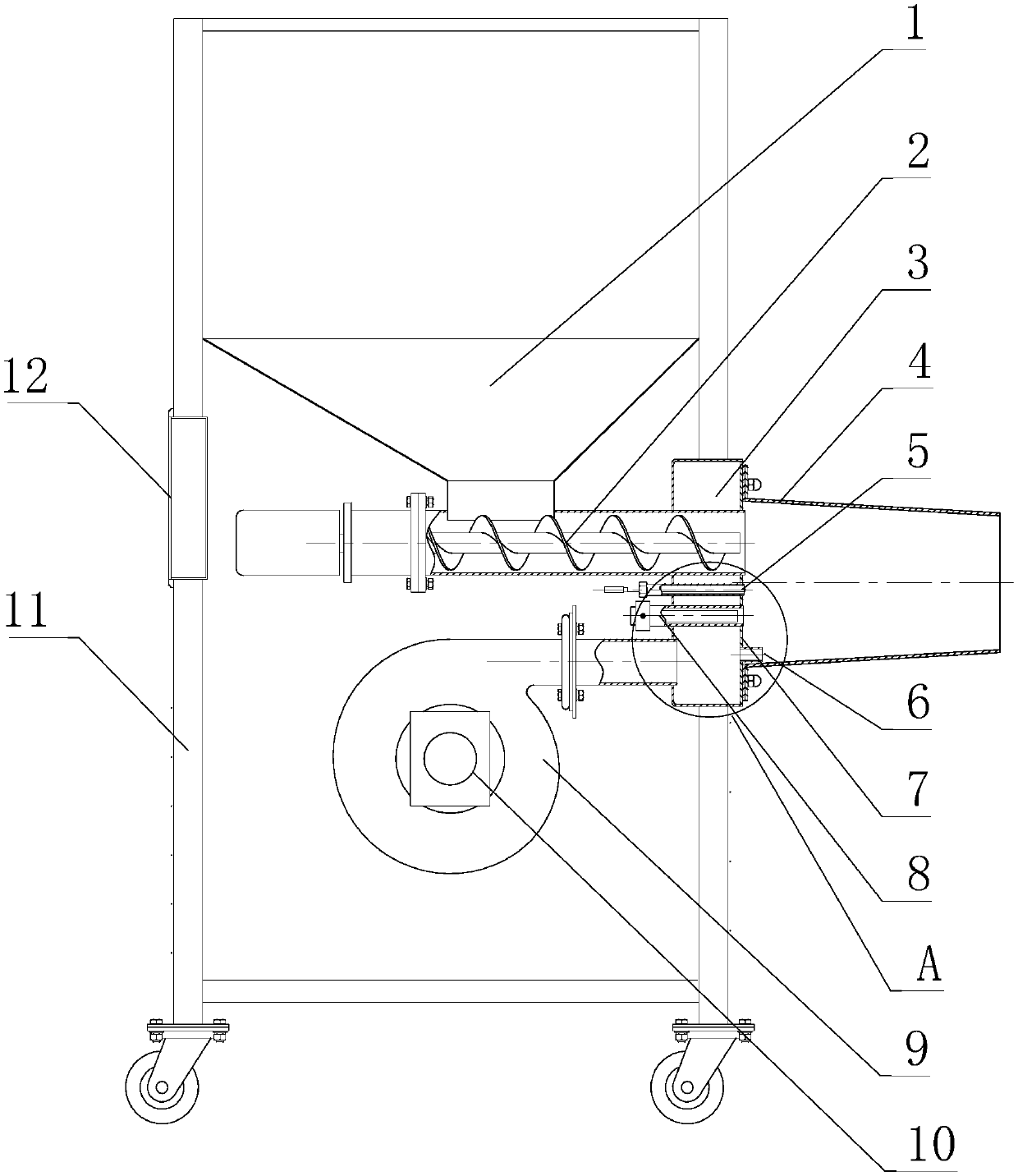 Level layer blow-out type biomass particle burner