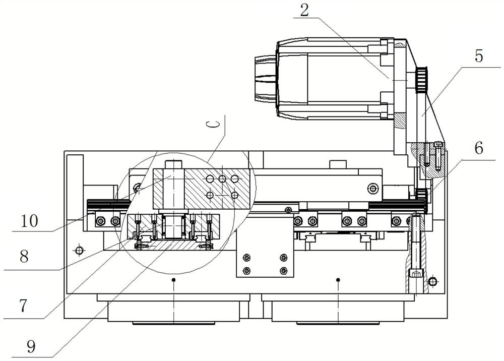 Sliding block and swing rod type precise numerical control rotary table