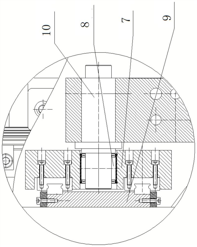 Sliding block and swing rod type precise numerical control rotary table