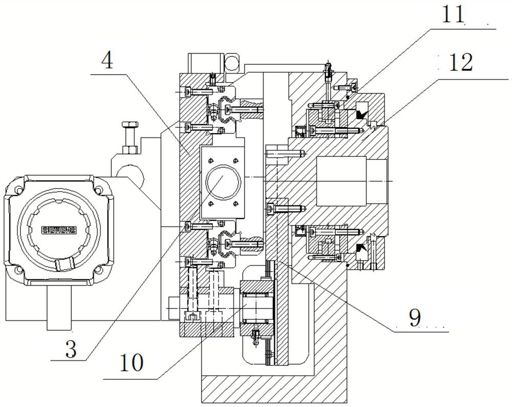 Sliding block and swing rod type precise numerical control rotary table