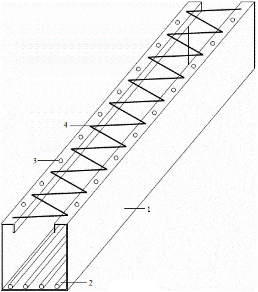 Cold-formed thin-walled ribbed U-shaped steel-encased concrete laminated slab composite beam