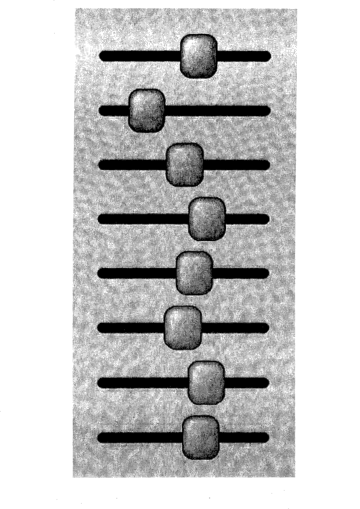 Touching temporal gain compensated control device and method for ultrasonic diagnostic device