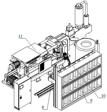 Working method of quick mold changing mechanism for injection molding