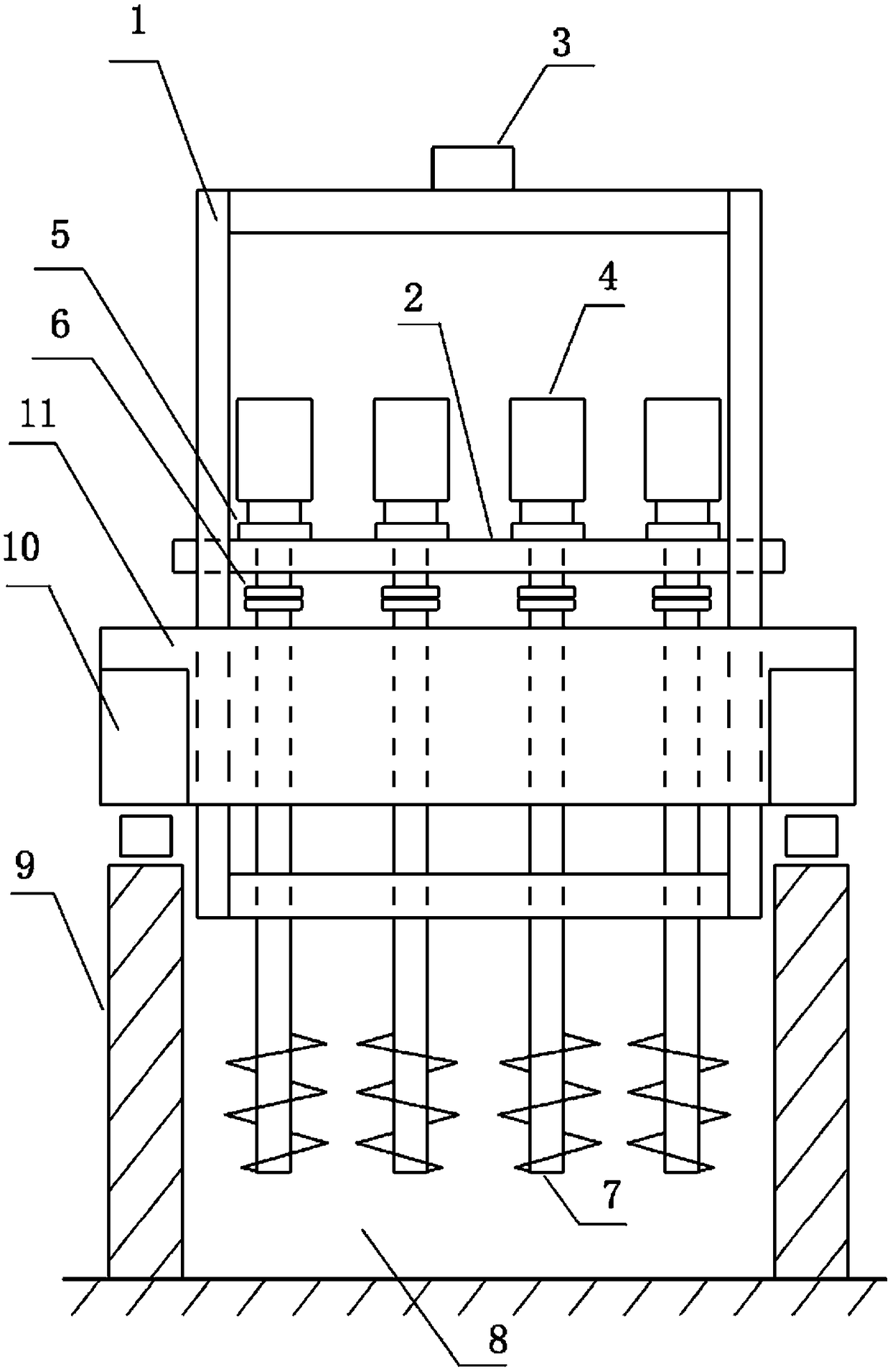 Lifting type spiral turning drill hole turning machine