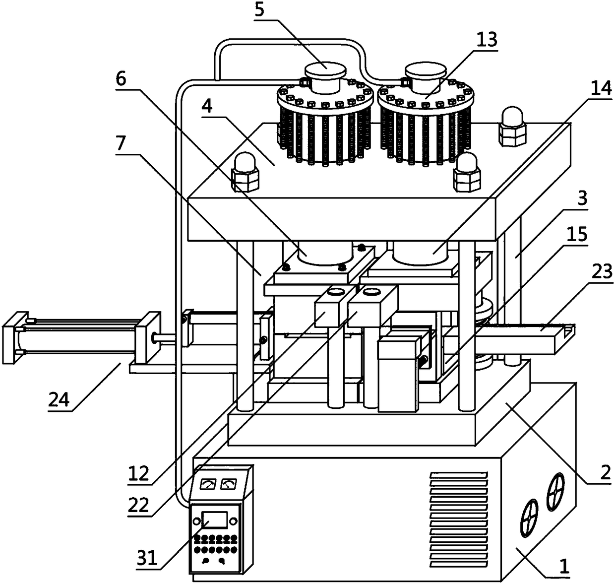 A straight nail forming processing equipment