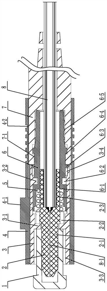 Optical fiber movable connector of a crimping-free structure