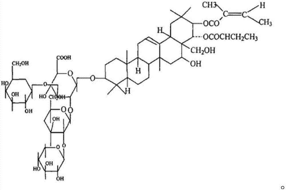 Tea-saponin-modified oil shale ash and composite floor tile prepared from same and waste plastic