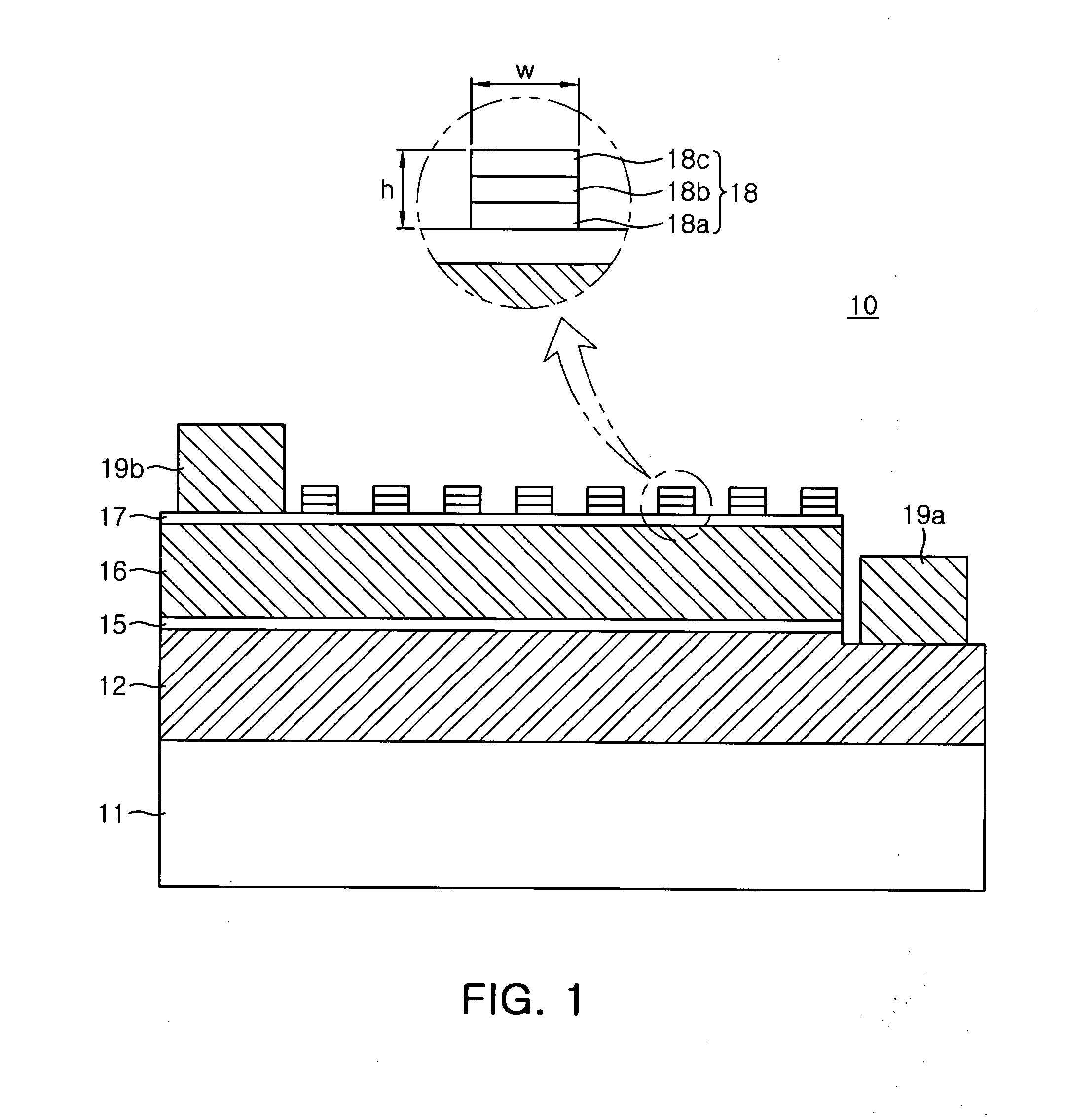 Light emitting device with fine pattern