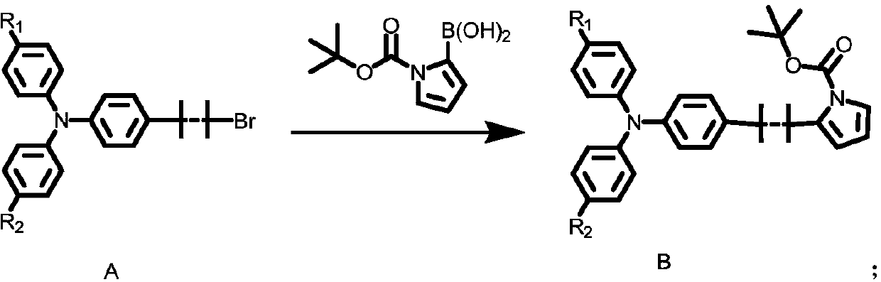 Triphenylamine organic dye and synthesis method thereof