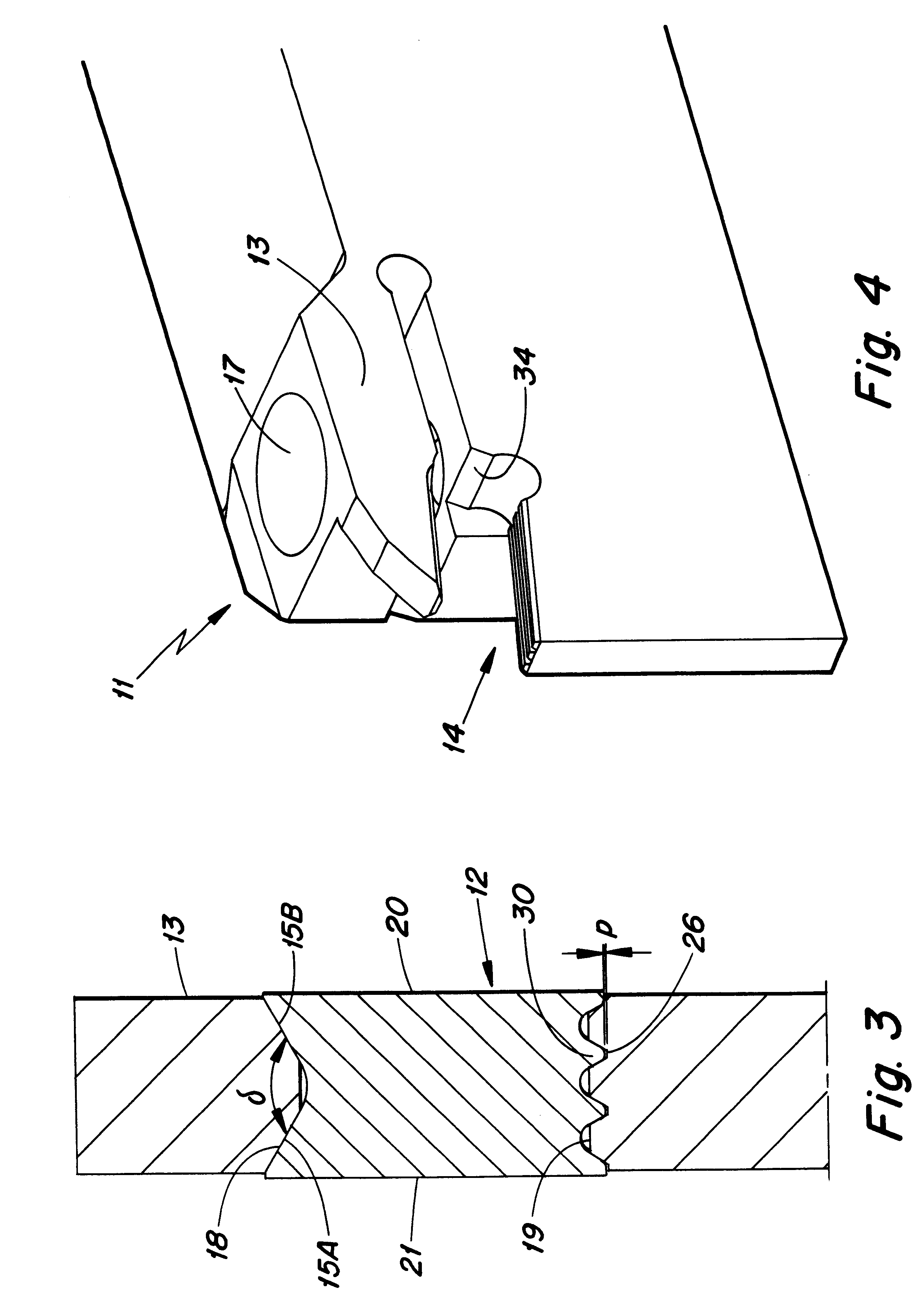 Tool and insert for chip removal machining