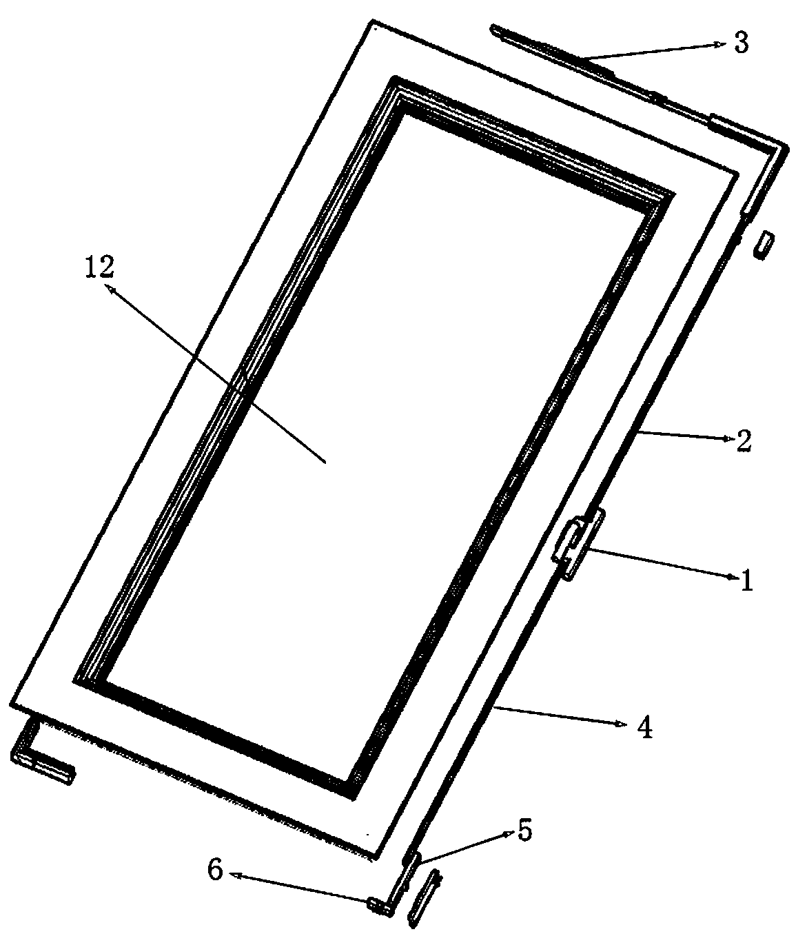 Inwardly tilt-turn window structure