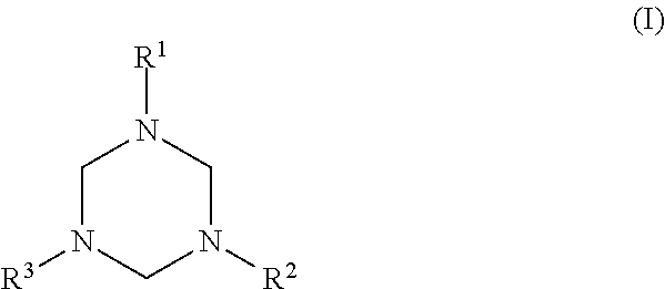 Method of scavenging hydrogen sulfide and/or mercaptans using triazines