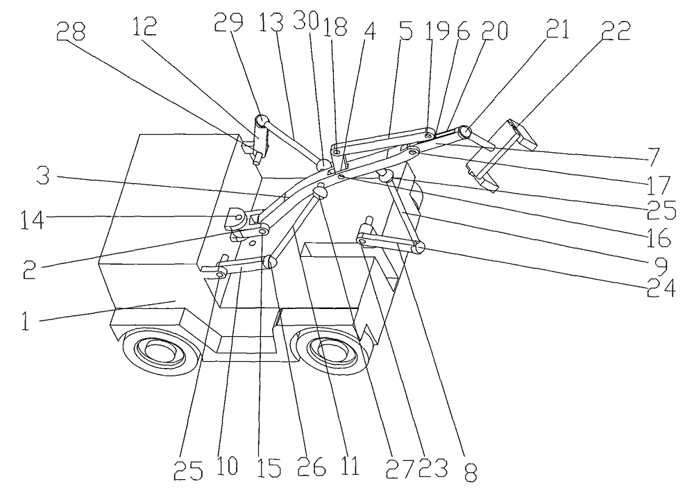 Six-freedom-degree crane having metamorphic function