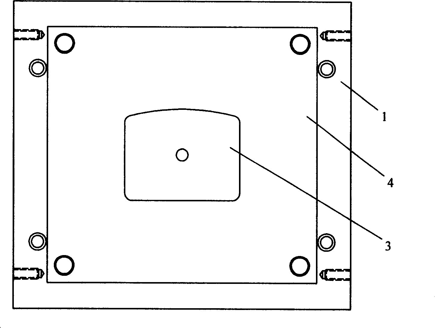 Unsymmetrical stretching forming mould capable of inducing plate material to rebound