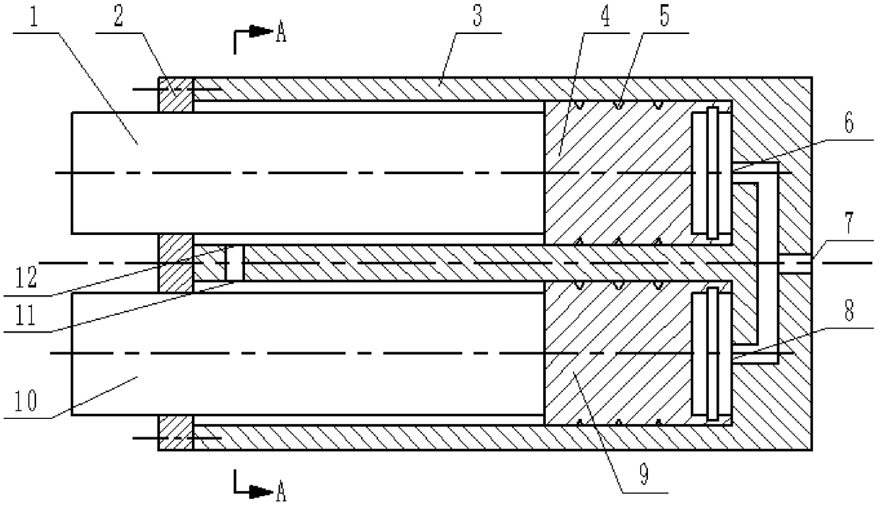 High-pressure self-adaptive clearance sealing double-plunger synchronous hydraulic cylinder