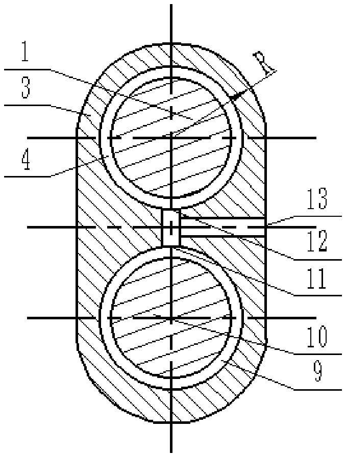 High-pressure self-adaptive clearance sealing double-plunger synchronous hydraulic cylinder