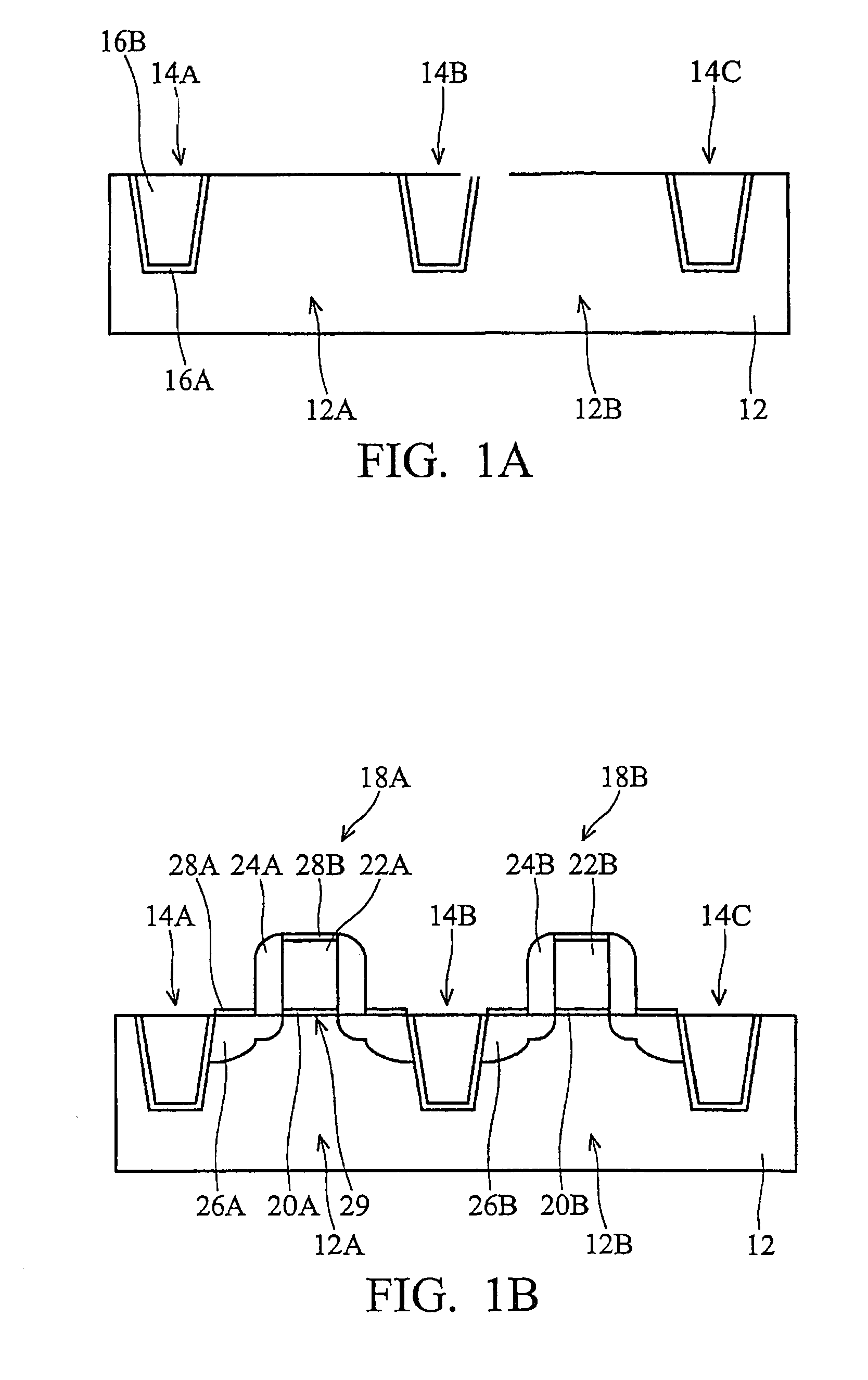 High performance strained channel MOSFETs by coupled stress effects