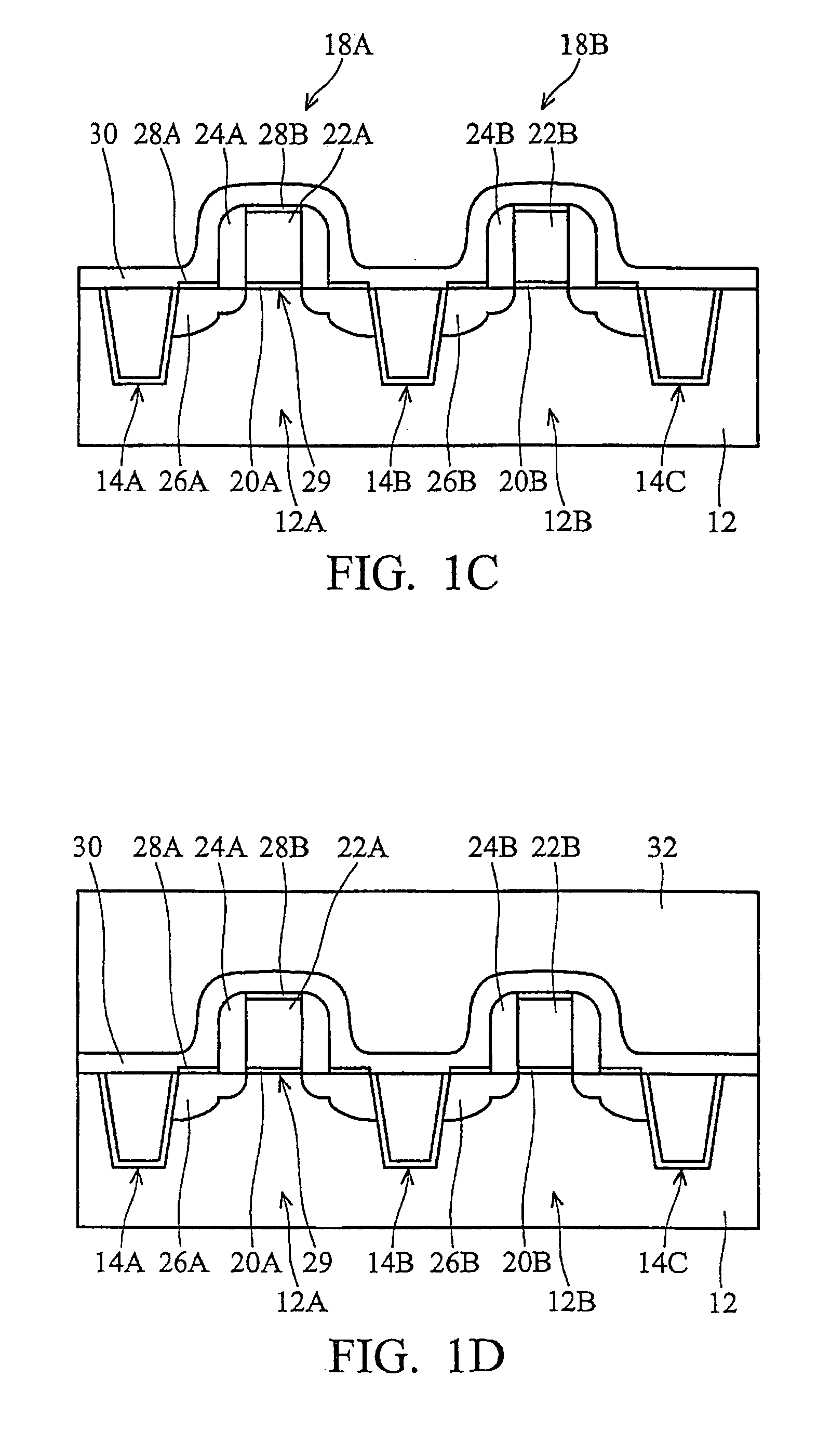 High performance strained channel MOSFETs by coupled stress effects