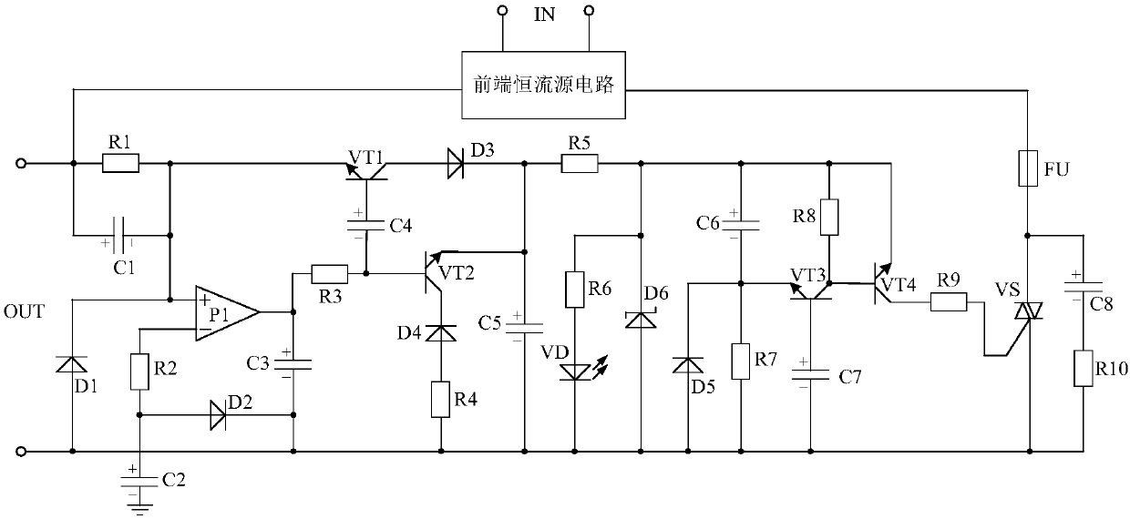 Filtering protection circuit for voltage detection of power socket of refrigerator