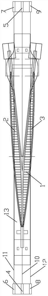 A cable hoisting method for a mid-mounted space Y-shaped steel box arch bridge