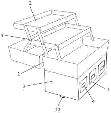 Household tool storing cabinet