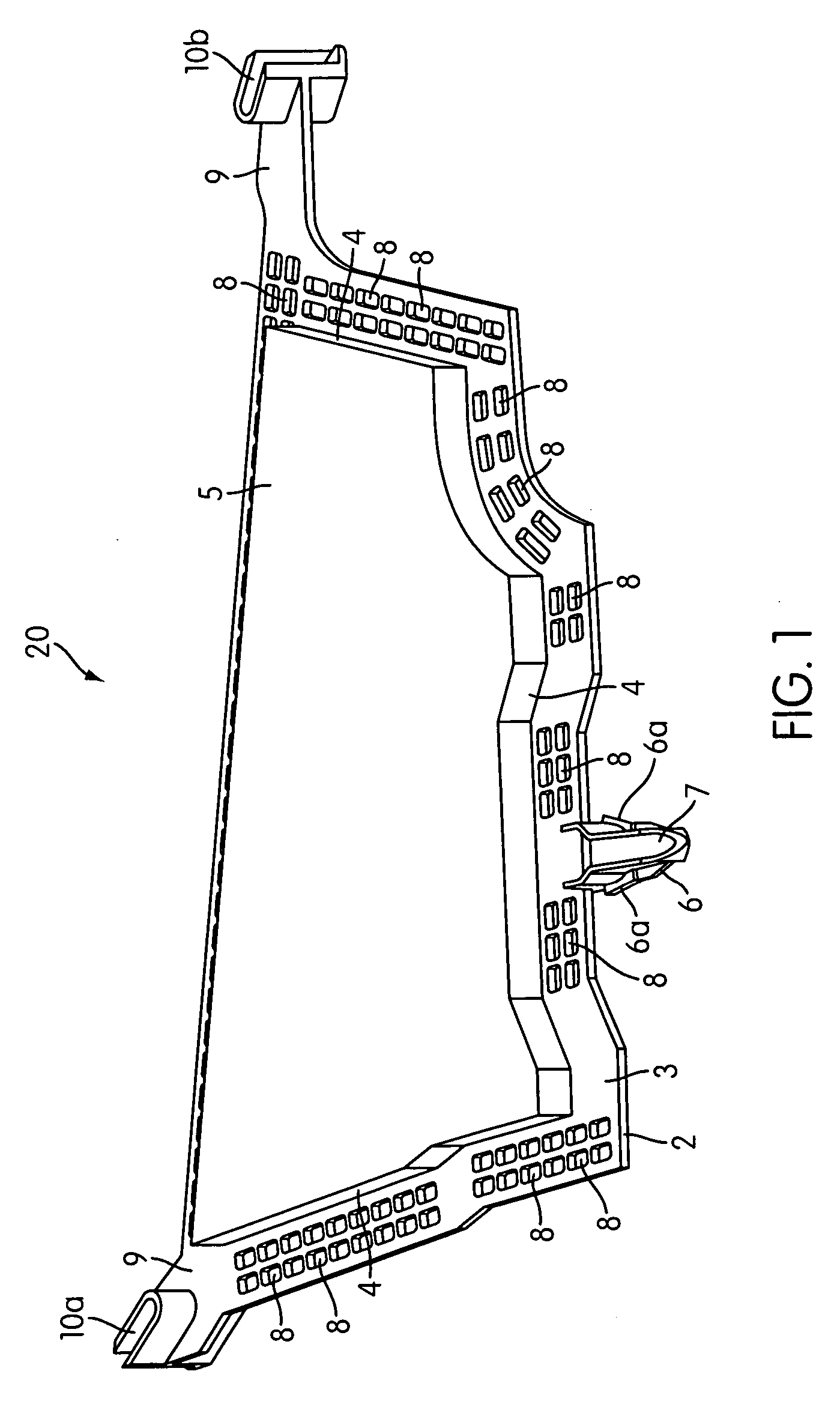 Holding jig for a foamable material