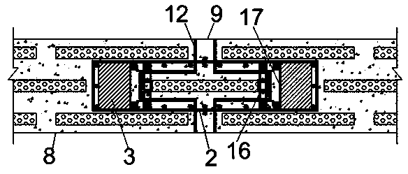 Heat-free bridge line-shaped reinforced node of fabricated insulation board