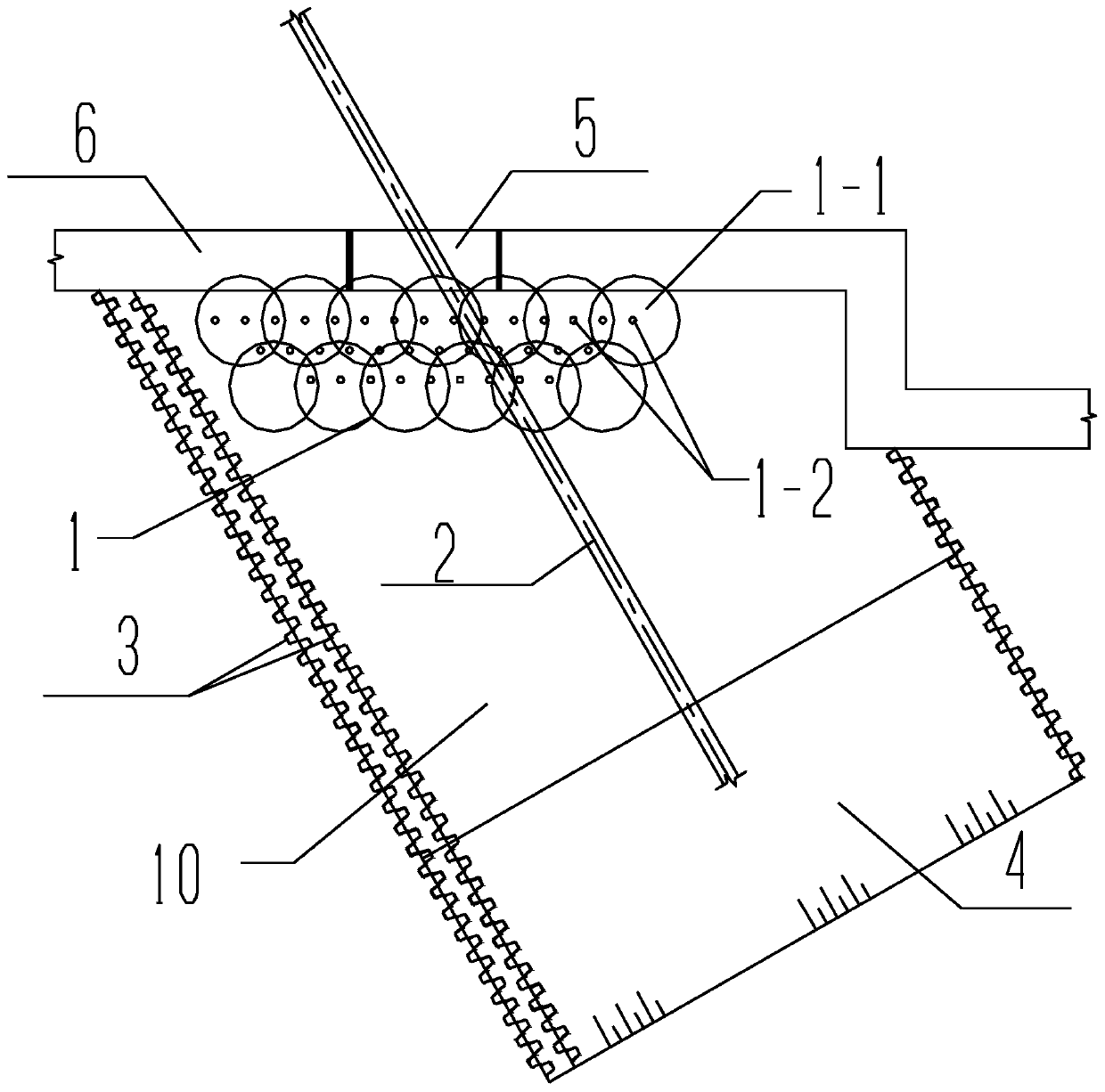 In-situ protection of pressure pipelines crossing deep foundation pits and retaining structures and construction methods