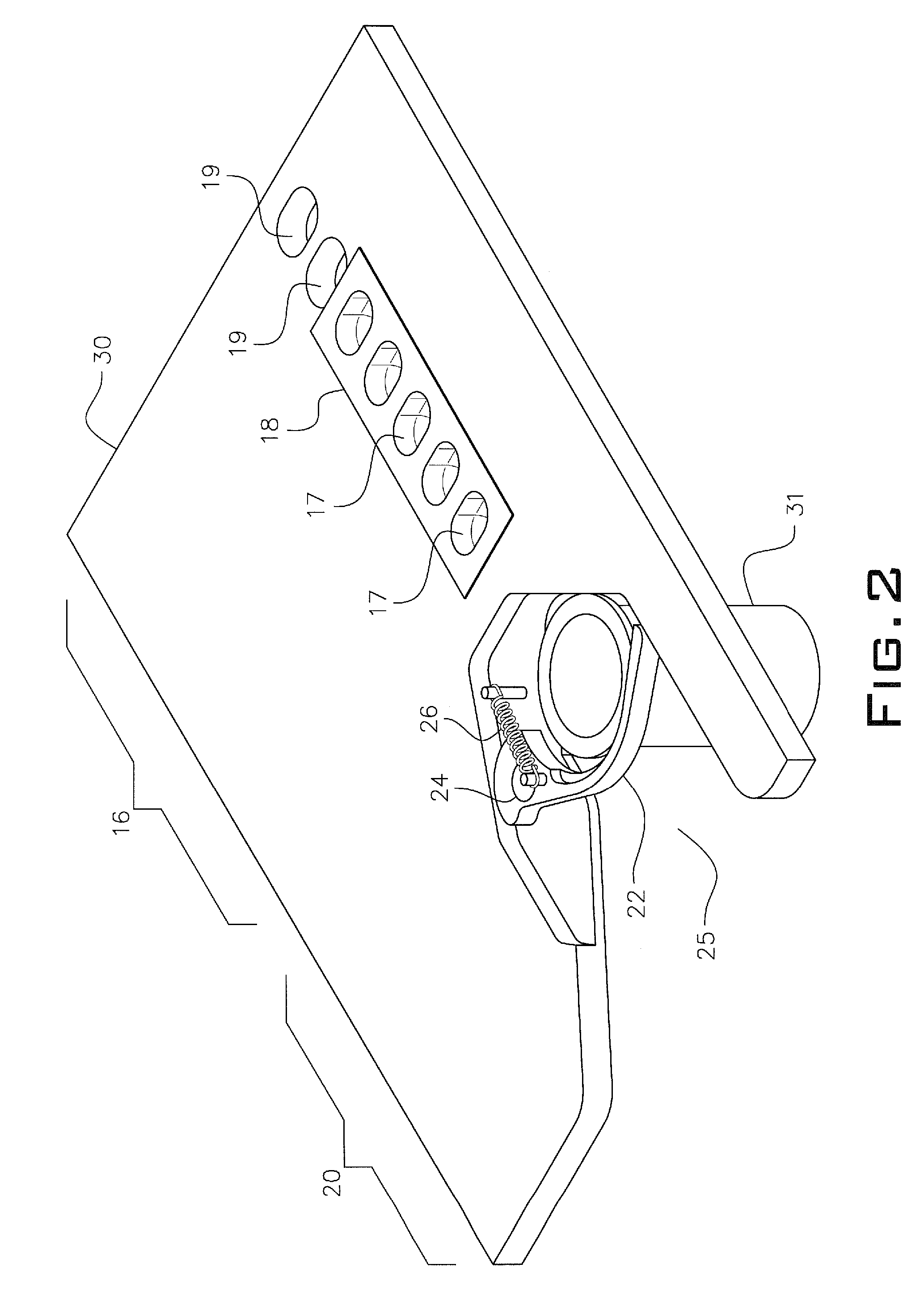 Method of dispensing pills from a movable platen