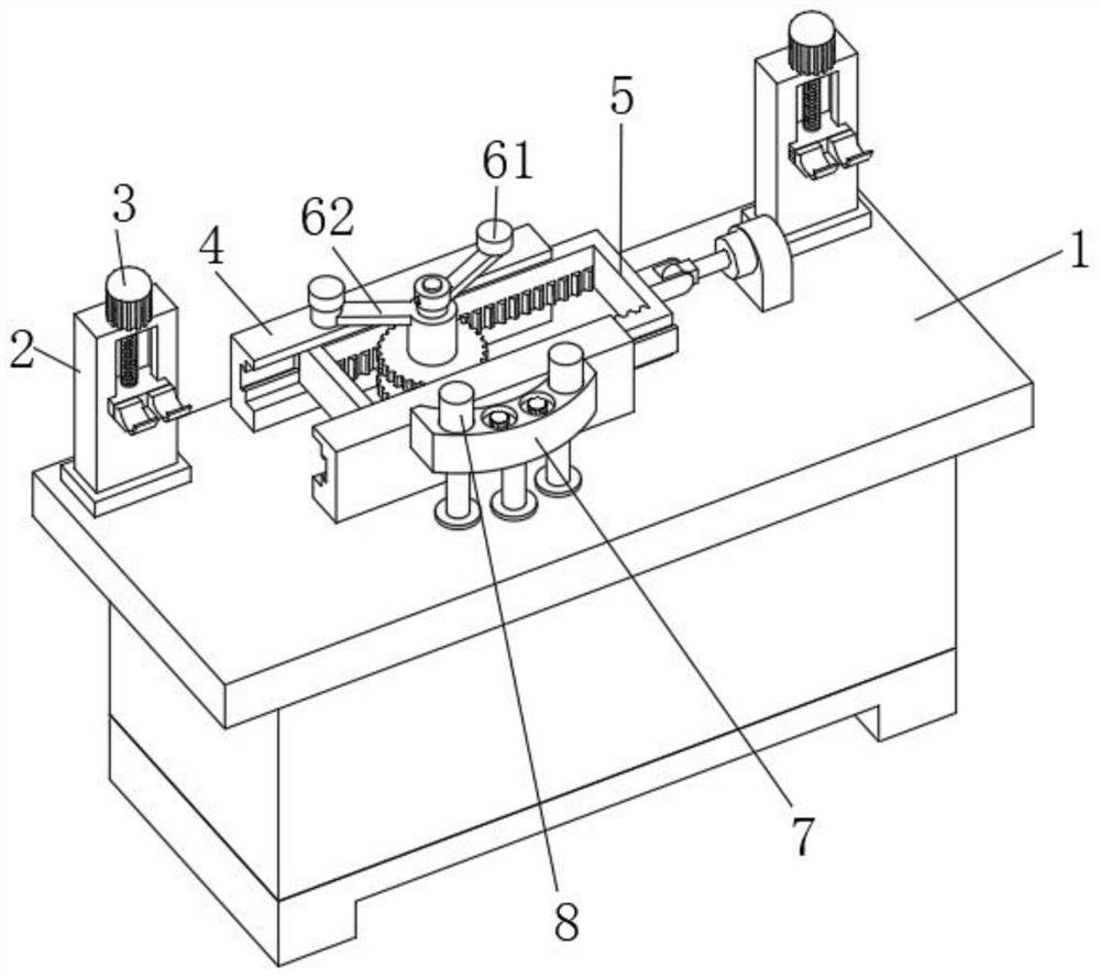 Bending device for hardware machining and production