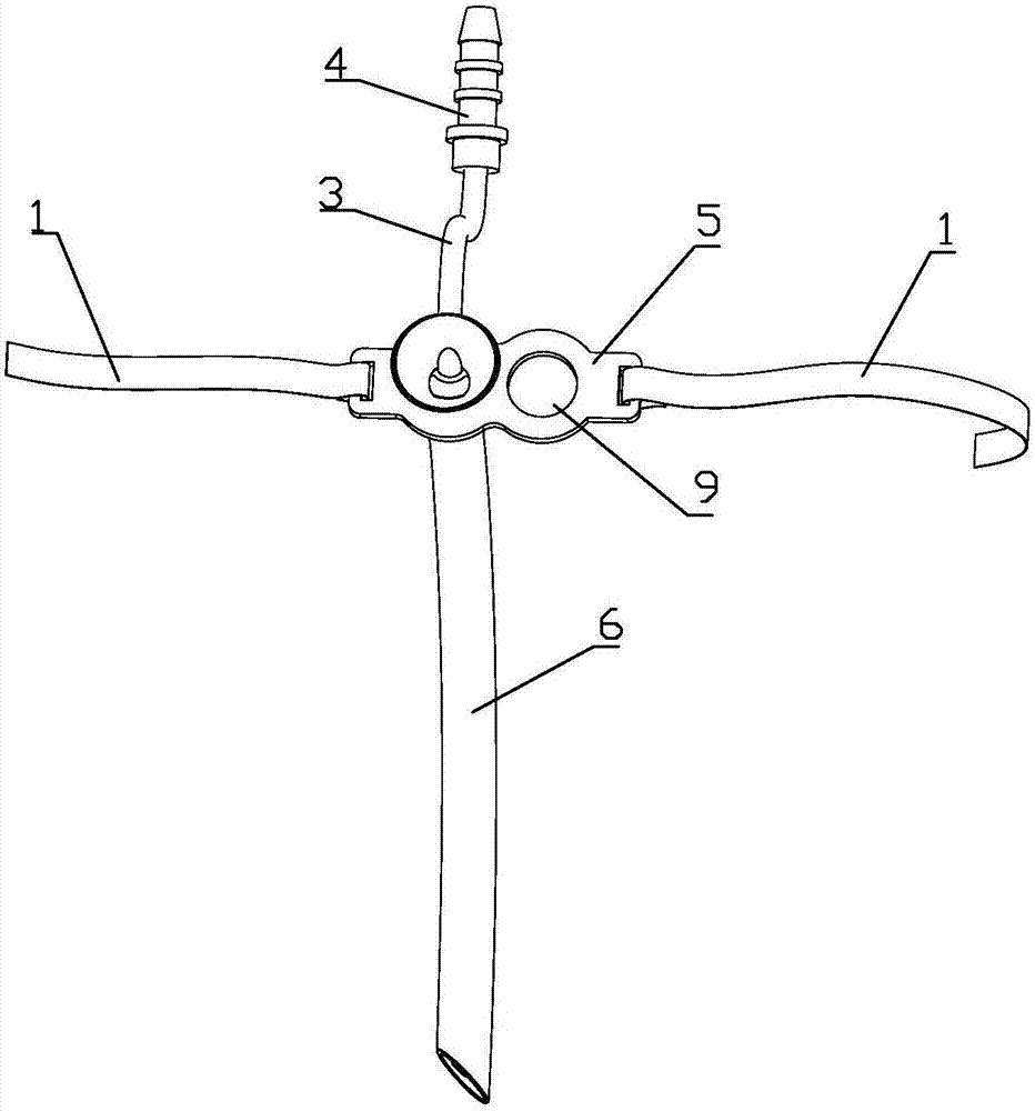 Deep oxygen supply type nasopharyngeal airway