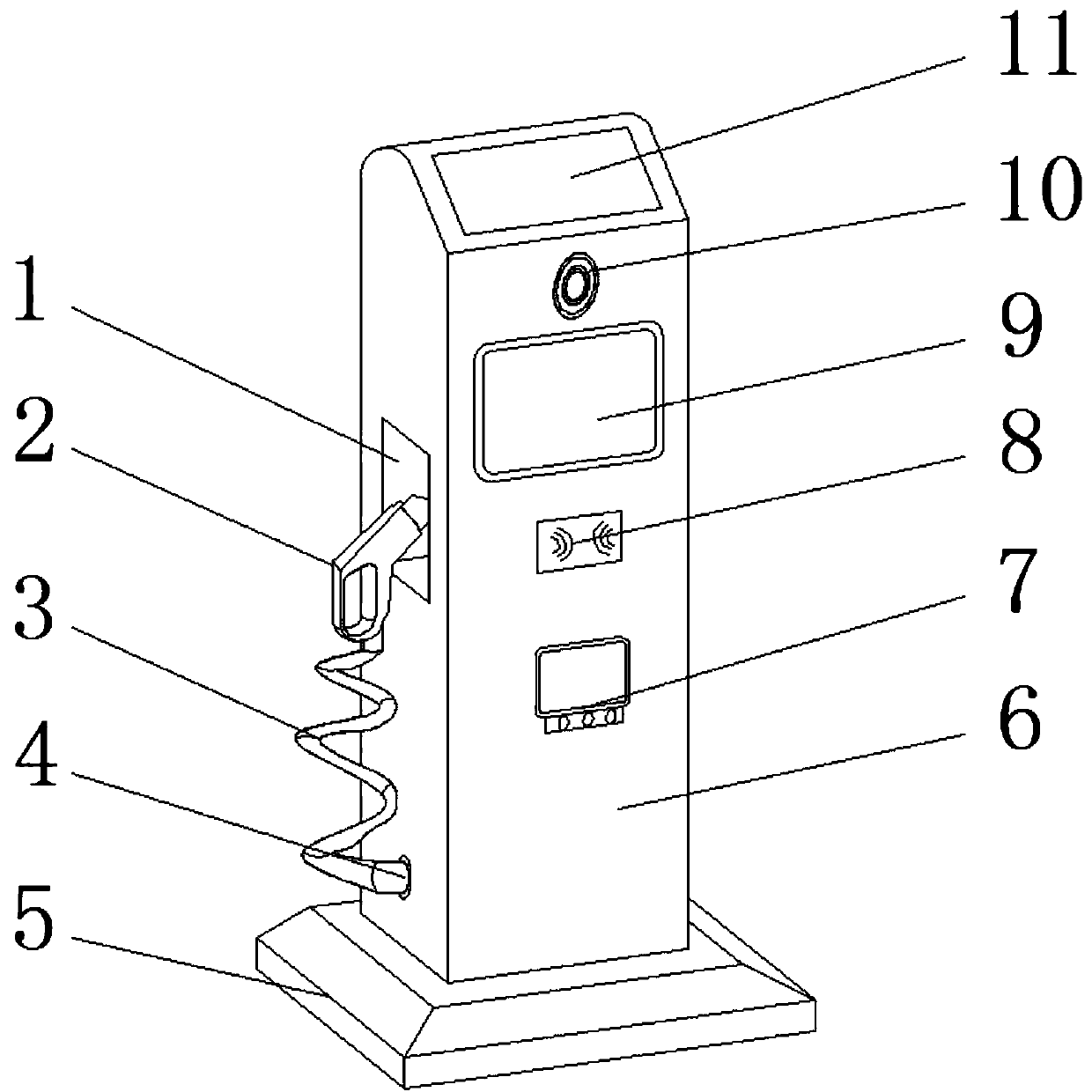 Multifunctional new energy car charging pile