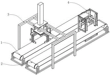 Concrete block stacking machine