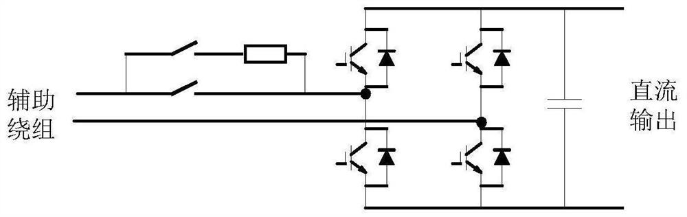 Auxiliary converter, single-phase rectifier and control method thereof